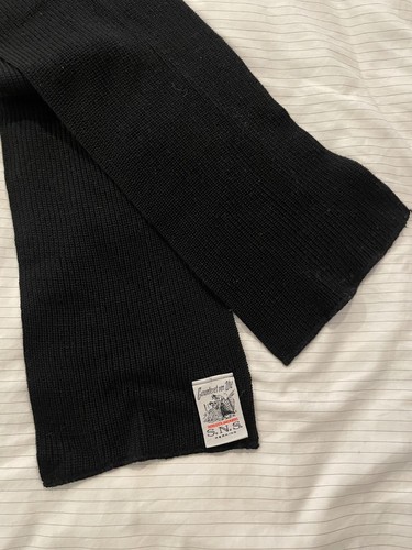 Sns herning black wool scarf - wool,
