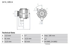Bosch Generator For Opel Astra
