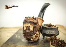 HAND CARVED WOODEN  TOBACCO