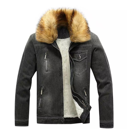 Men denim jean jacket - men's,
