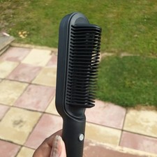 Hair Straightening Comb Black Purple EU Plug 