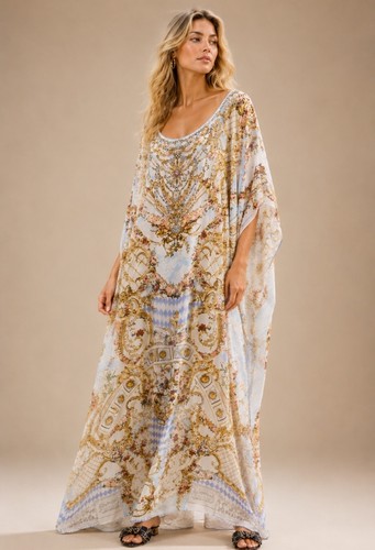Camilla round neck kaftan - round,