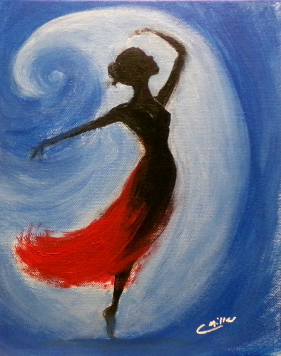 Abstract woman silhouette wave - abstract,