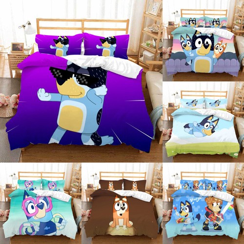 Kids bluey duvet cover - bluey, 3d
