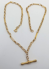 9ct Yellow Gold 18" T bar