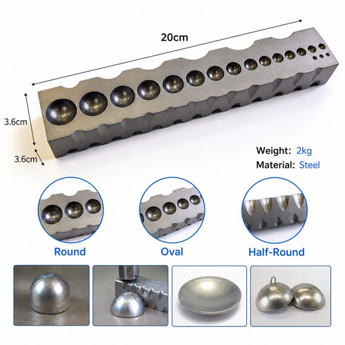 Steel jewellery doming block - steel,