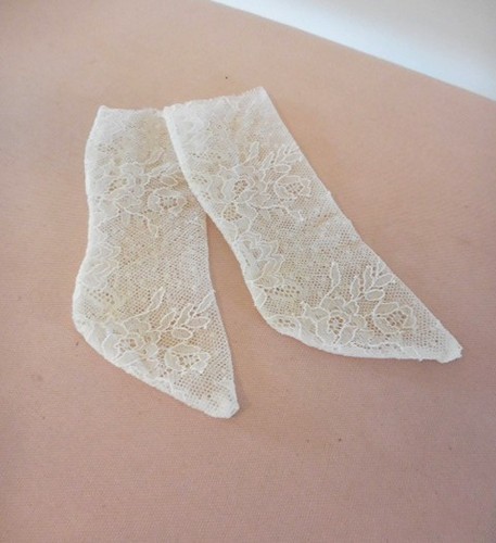 Cream lace stockings socks for - stockings/socks,