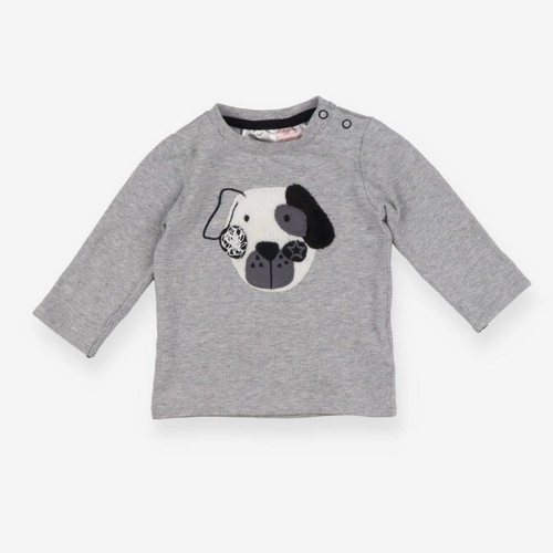 Toddler grey dog shirt - grey, blade