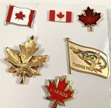 Canadian Flags - Canadian Flags and Mape leaf enamel and metal badges