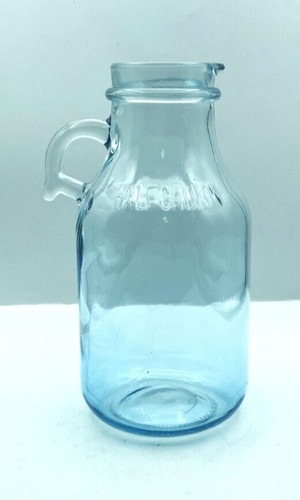 Turquoise blue glass half - blue,