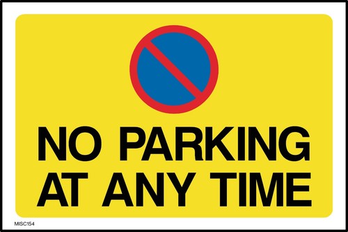 Parking any time sign - parking,