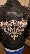 Genuine Harley Davidison Ladies Soft LeatherLtdEd MotorcycleJacketSize 12/14Used