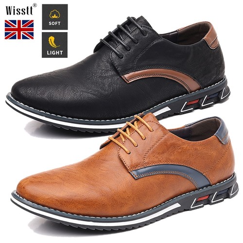 Mens leather lace casual - leather,