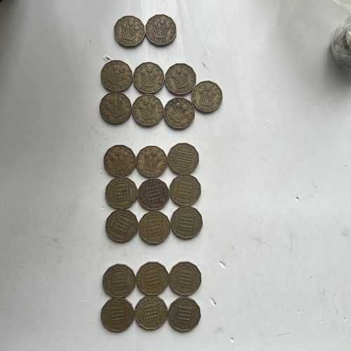 British brass threepence - british,