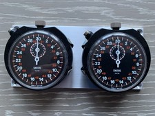 Classic Smiths ABS Historic Rally Timer on a Black or a Brushed Aluminium Panel