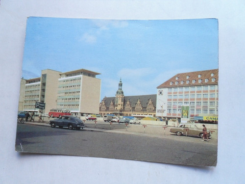 Postcard leipzig messehaus - postcard,