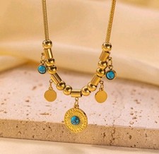 18k Gold-Plated Turquoise Blue