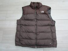 The North Face Mens Nuptse 2 Vest Gilet Goose Down 700 Fill XL Brown Body Warmer