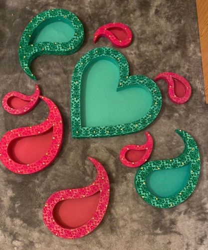 Mehndi diwali plates trays - mehndi,