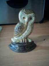 Cast iron owl door - iron,