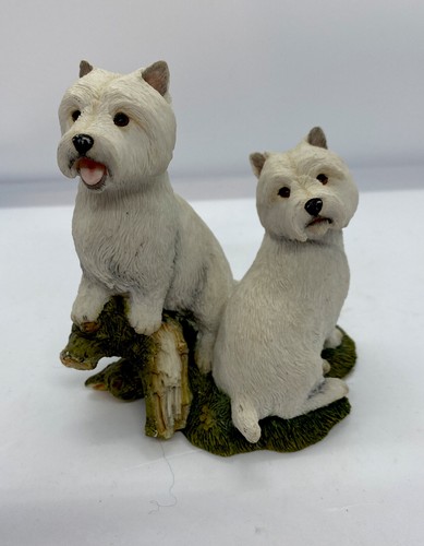 Dogs figurine ornament white - dogs,
