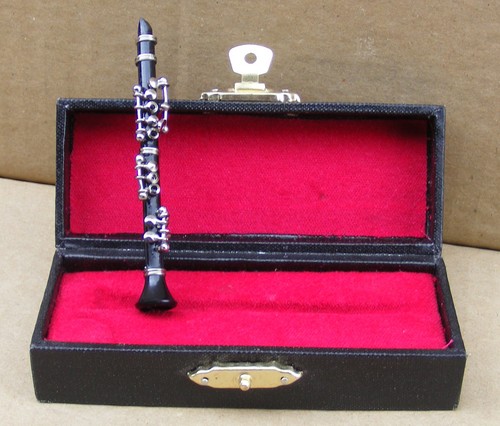 Dolls house clarinet wooden - dolls,