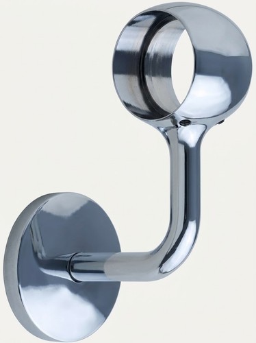 Polished chrome handrail - polished, wall
