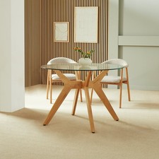 Zela Glass 4 Seater Dining