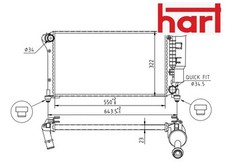 COOLANT RADIATOR 620 253 HART