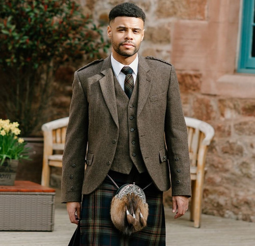 Scottish men brown tweed - scottish, men’s