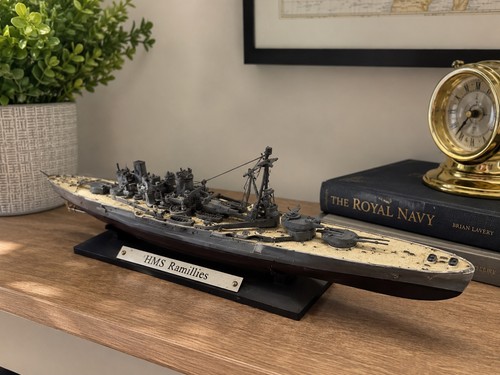 Hms ramillies battleship model - hms,