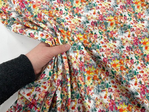 Floral mercerised cotton - mercerised,