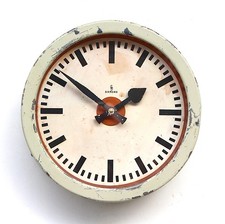 Lovely 1950s SIEMENS robust steel Vintage Industrial Factory Wall Clock Retro