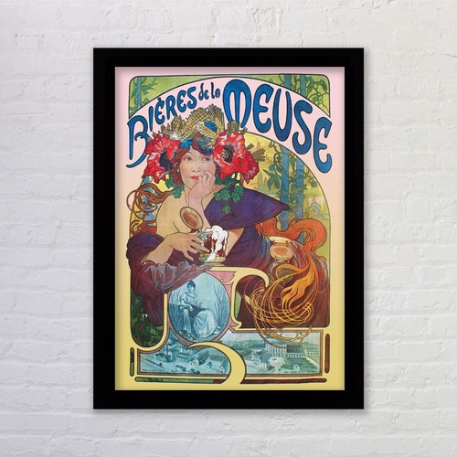 Framed vintage bieres - vintage,