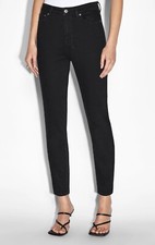 Ksubi Tsubi High And Wasted Black Denim Skinny Jeans Sz24 Distressed