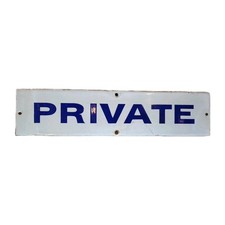 Railwayana Enamel 'Private'