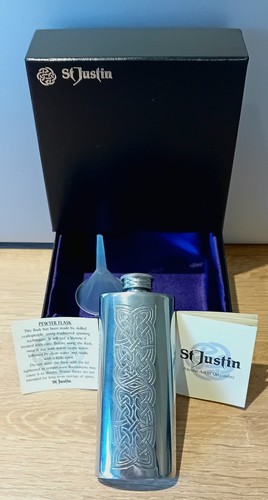 Pewter hip flask - flask, st