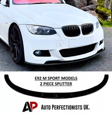 BMW 3 Series E92 E93 Gloss Black Front Splitter Spoiler Lip M Sport 2004-2012