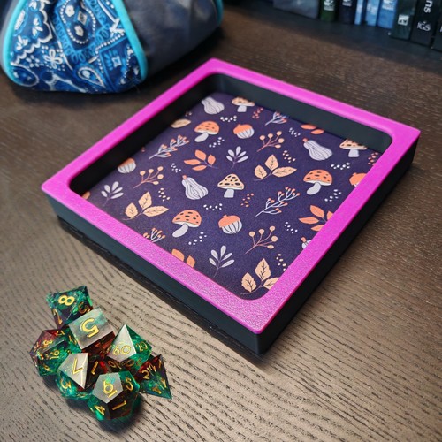 Purple mushroom dice - purple, tray