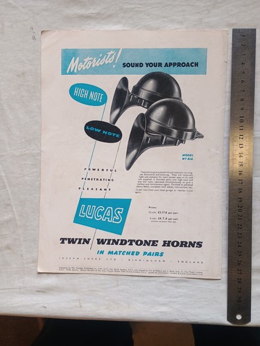 Lucas twin windtone horns - lucas,