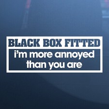 Black Box Fitted Annoyed Funny Car Sticker, Young New Driver Vinyl Decal