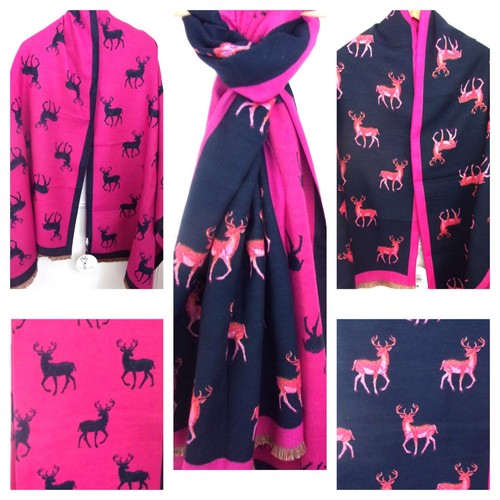 Stag print reversible ladies - print,