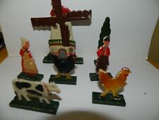 VINTAGE GERMAN ERZGEBIRGE ? WINDMILL FARM SET