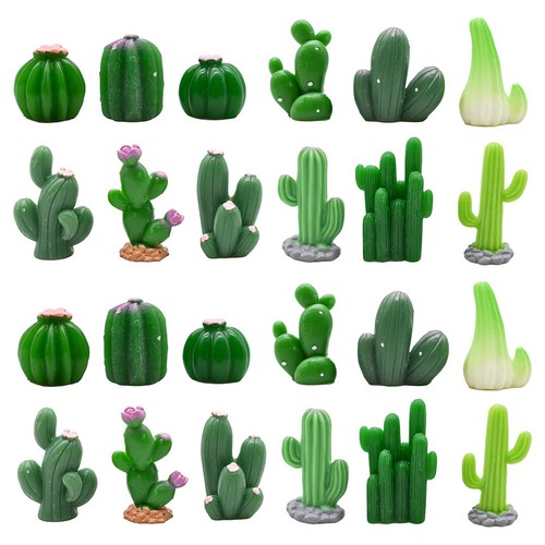 Resin miniature cactus - resin,