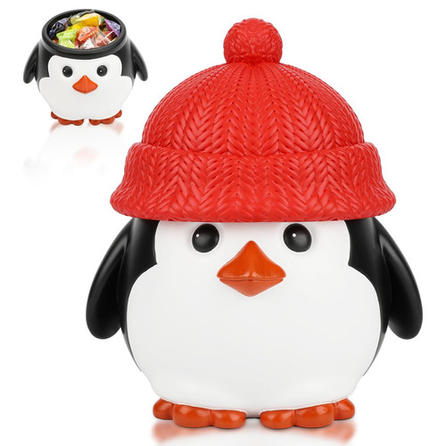 Penguin statue cookie jar - penguin,