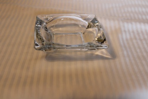 Vintage cut glass - glass, square
