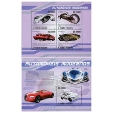 Modern Cars Stamp Bundle of 2