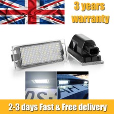 1 Pair of LED Number Plate Light Fit Renault Clio Laguna Megane Twingo Master 