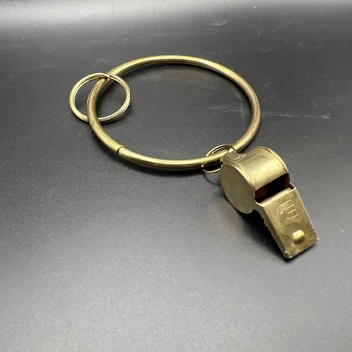 Vintage brass jailer whistle - vintage, jailer's