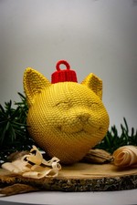 Knitted cat christmas - cat, tree